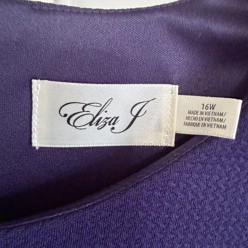 NWT Eliza J Blue Flutter Sleeve Dress Size 16W - Picture 5 of 6